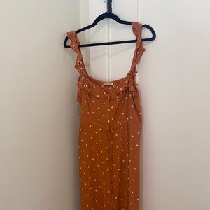 For love and lemons dress in orange polka dots
